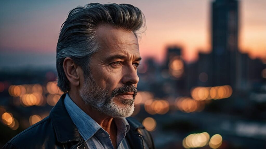 corte de pelo para hombre con canas_El Pompadour o Tupé Moderno